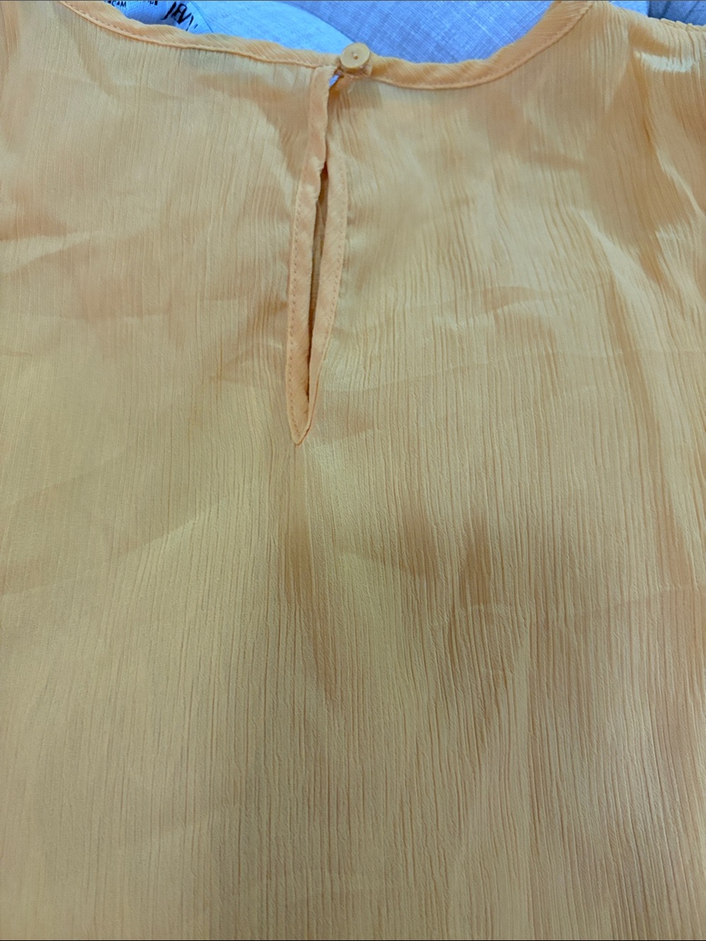 Zara Mustard Puff-Sleeve Pleated Peplum Blouse - Picture 4 of 4